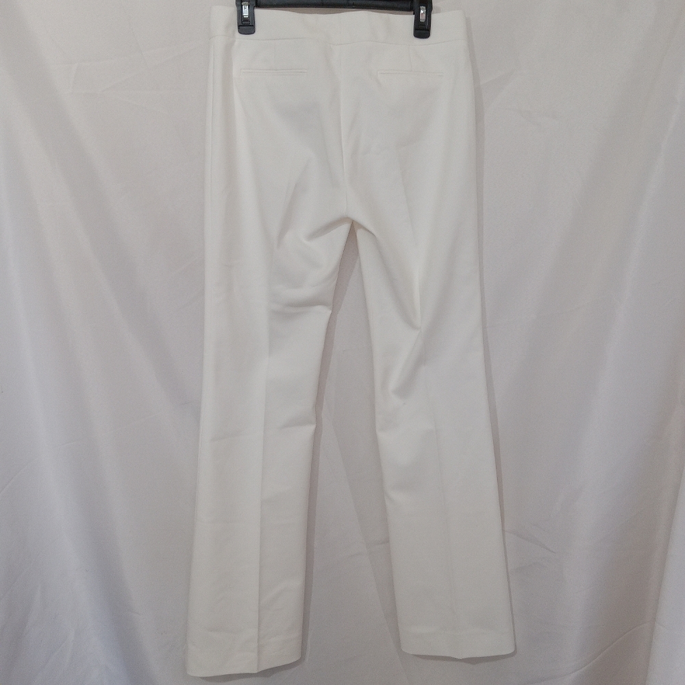 Antonio Melani White Flare Wide Leg Dress Pants Womens 8 High Rise Tailored 33" - Picture 4 of 10